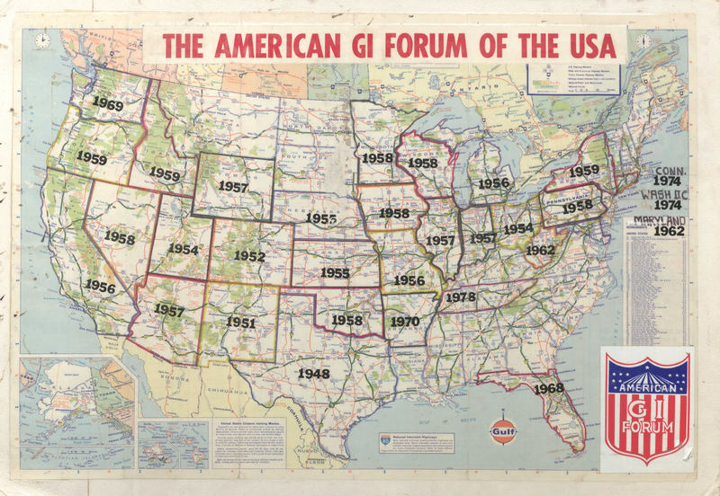Photograph of the AGIF locations on a USA map 