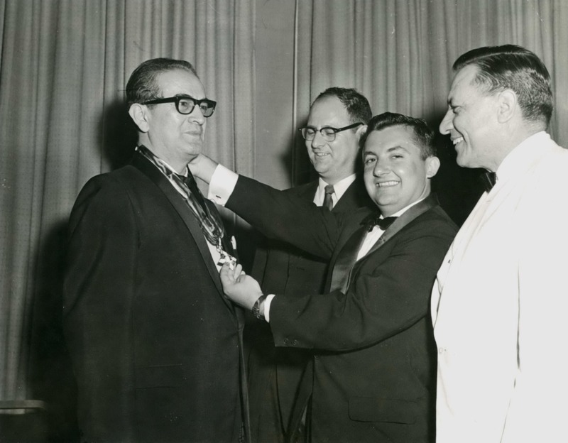 Photograph of Dr. Garcia receiving a Panama's Orden de Vasco Nunez de Balba award.