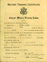 Dr. Garcia's military training certificate. 