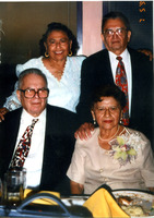 Arturo Vasquez with his siblings, Rodolfo, Jr., Altagracia Molina, and Gloria Alicia Coronado, at Altagracia’s birthday party. 