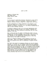 Letter from Dr. Garcia to the Veterans of Foreign Wars. 