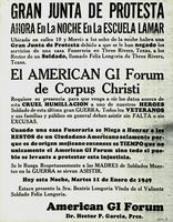 AGIF flyer imploring people to protest the bigotry of the funeral home that refused to host a service for Private Longoria. 