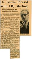 Newspaper article recounting a meeting between President Johnson and top Latino leaders calling the meeting "a great success". 