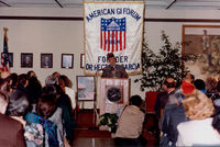 Photograph of Dr. Garcia speaking at an event marking his donation to the Texas A&M University-Corpus Christi Bell Library. 