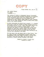 Letter from Dr. Garcia to Senator Lyndon B. Johnson to urge action towards honoring Private Longoria. 