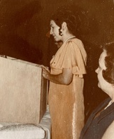 Marie Vasquez giving a speech at an American GI Forum meeting.