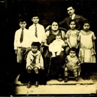 Hector Garcia with his parents and six of his siblings.